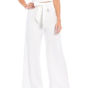 Gianni Bini Hazel Wide Leg Pull On Pants Tie 6 NEW